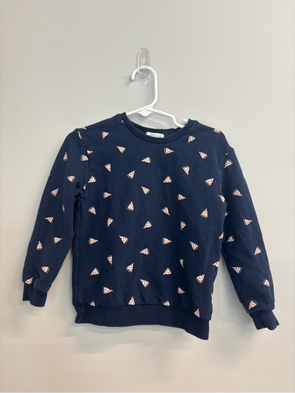 Miles The Label Pizza Print Long Sleeve Crewneck Sweatshirt 24M